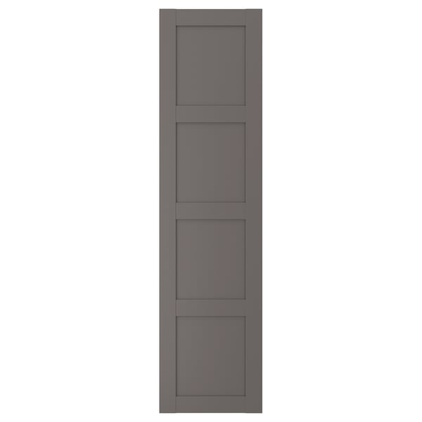 BERGSBO door with hinges, dark grey, 50x195 cm