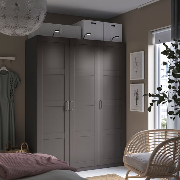 BERGSBO door, dark grey, 50x195 cm