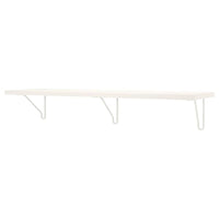 BERGSHULT / FÖRLÄGGARE wall shelf, white/white, 120x30 cm