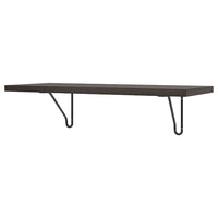 BERGSHULT / FÖRLÄGGARE wall shelf, brown-black/black, 80x30 cm