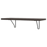 BERGSHULT / FÖRLÄGGARE wall shelf, brown-black/black, 80x30 cm