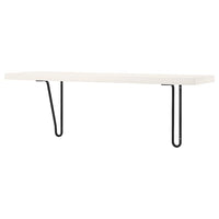 BERGSHULT / FÖRLÄGGARE wall shelf, black/white, 80x20 cm