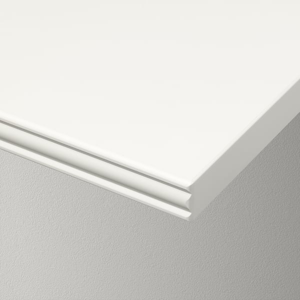 BERGSHULT / GRANHULT wall shelf, white/nickel-plated, 80x30 cm