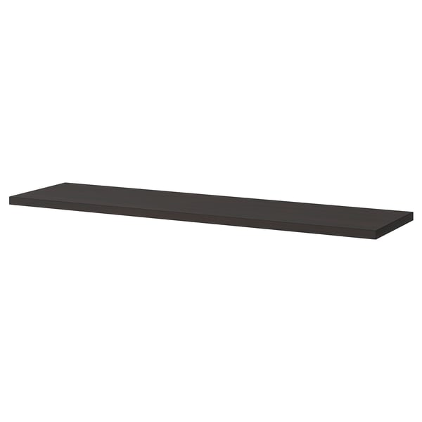 BERGSHULT shelf, brown-black, 120x30 cm