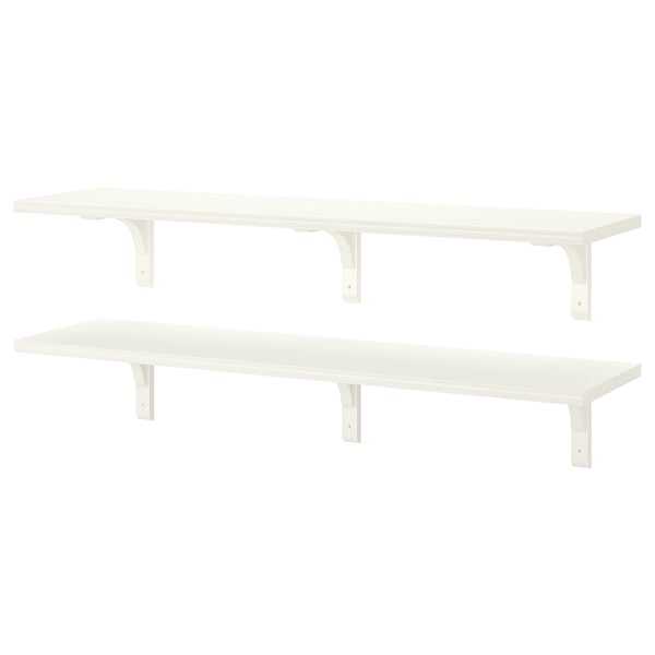 BERGSHULT / RAMSHULT wall shelf combination, white, 120x30 cm