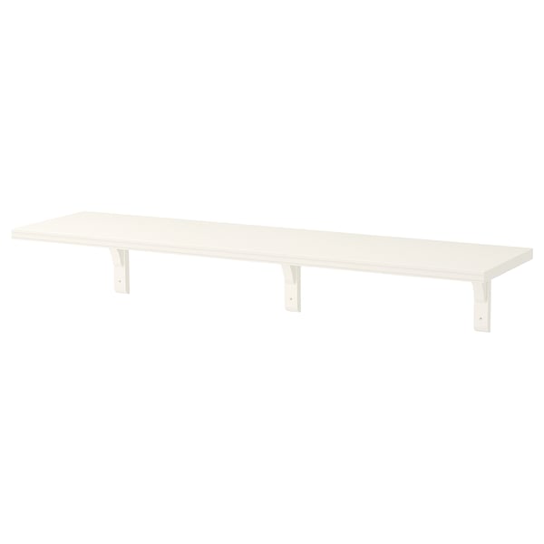 BERGSHULT / RAMSHULT wall shelf, white, 120x30 cm