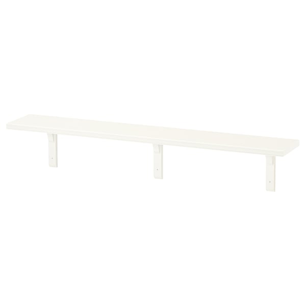 BERGSHULT / RAMSHULT wall shelf, white, 120x20 cm