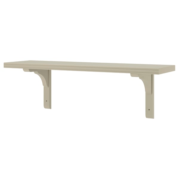 BERGSHULT / RAMSHULT wall shelf, grey-beige, 80x20 cm