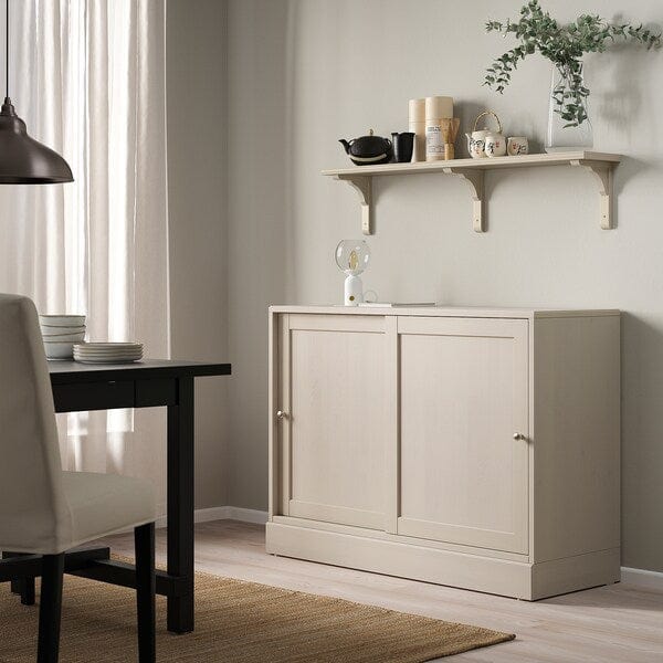 Ikea BERGSHULT / RAMSHULT - Wall shelf, grey-beige, 120x20 cm