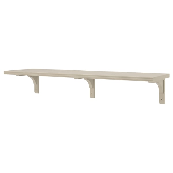 BERGSHULT / RAMSHULT wall shelf, grey-beige, 120x30 cm