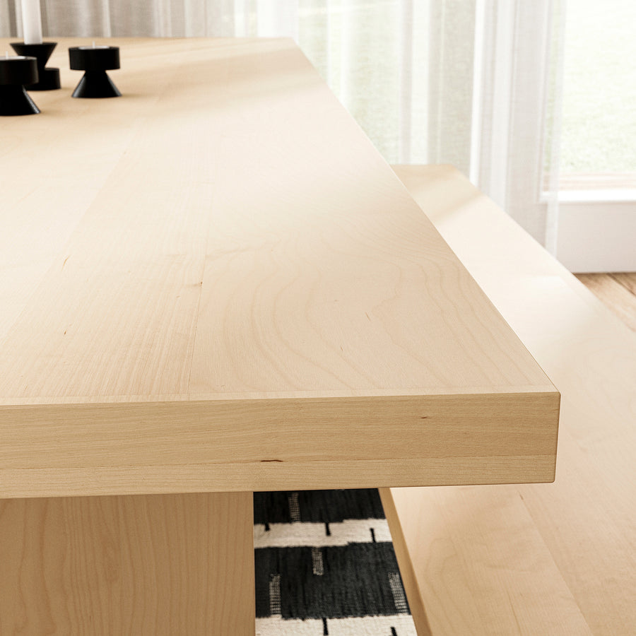 BERGSHYTTAN / LYCKAN table and 6 chairs, tinted effect birch veneer/yellow birch veneer, 240x93 cm