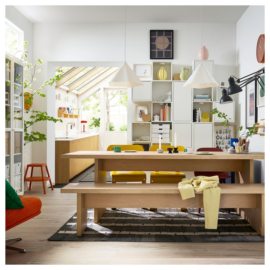 BERGSHYTTAN table, tinted effect birch veneer, 240x93 cm