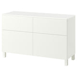 BESTÅ storage combination w doors/drawers, white/Förvaltare white, 120x42x75 cm