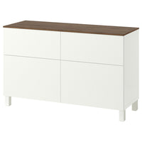 BESTÅ storage combination w doors/drawers, white/Förvaltare white, 120x42x75 cm
