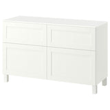 BESTÅ storage combination w doors/drawers, white/Pipmakare white, 120x42x75 cm