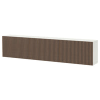 BESTÅ wall-mounted cabinet combination, white brown/Björköviken stained oak veneer, 180x22x38 cm