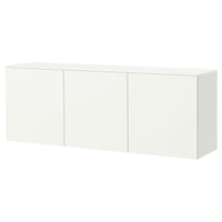 BESTÅ wall-mounted cabinet combination, white Förvaltare/white high-gloss white, 180x42x65 cm