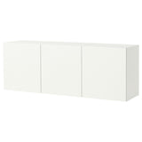 BESTÅ wall-mounted cabinet combination, white/Förvaltare white, 180x42x64 cm