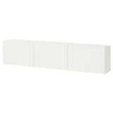 BESTÅ wall-mounted cabinet combination, white/Lappviken white, 180x22x38 cm