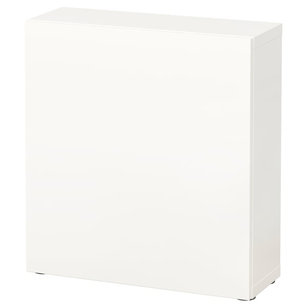 BESTÅ shelf unit with door, white/Lappviken white, 60x22x64 cm