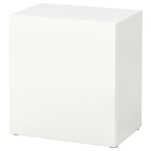 BESTÅ shelf unit with door, white/Laxviken white, 60x42x64 cm