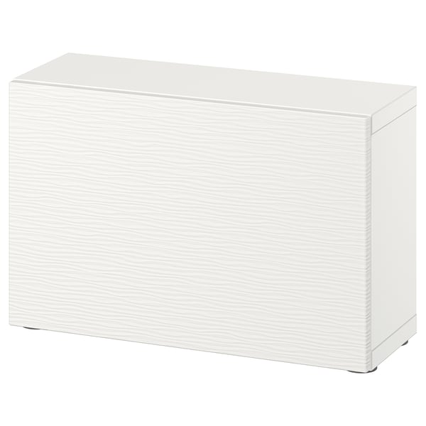 BESTÅ shelf unit with door, white/Laxviken white, 60x22x38 cm