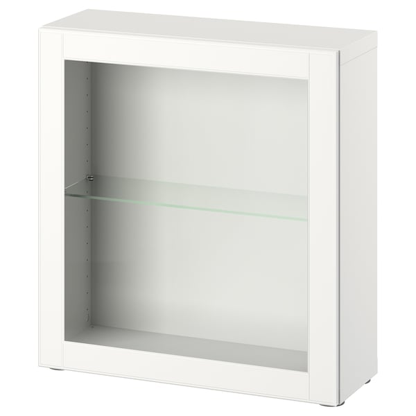 BESTÅ shelf unit with door, white/Ostvik white, 60x22x64 cm