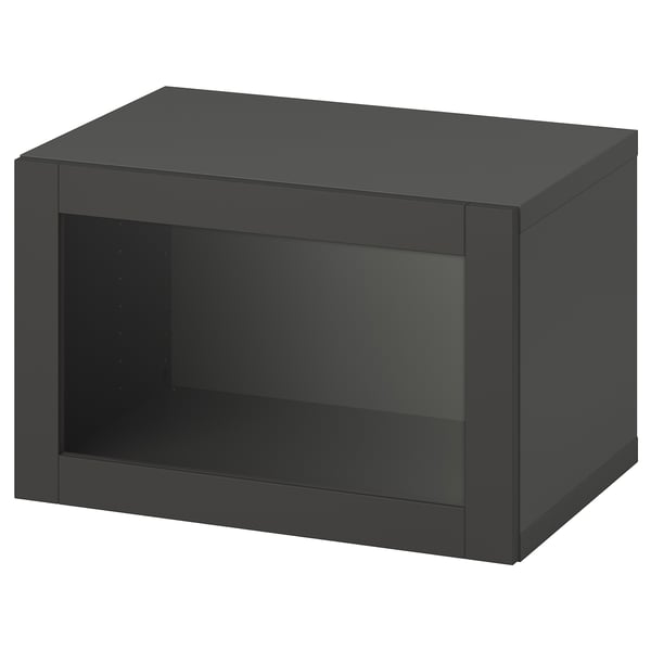BESTÅ shelf unit with door, dark grey/Sindvik dark grey, 60x42x38 cm