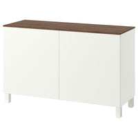 BESTÅ storage combination with doors, white/Förvaltare white, 120x42x75 cm