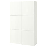 BESTÅ storage combination with doors, white/Förvaltare white, 120x42x193 cm