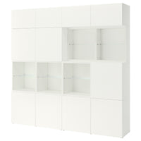 BESTÅ storage combination with doors, white/Lappviken white, 240x42x231 cm