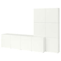 BESTÅ storage combination with doors, white Lappviken/white, 300x42x193 cm