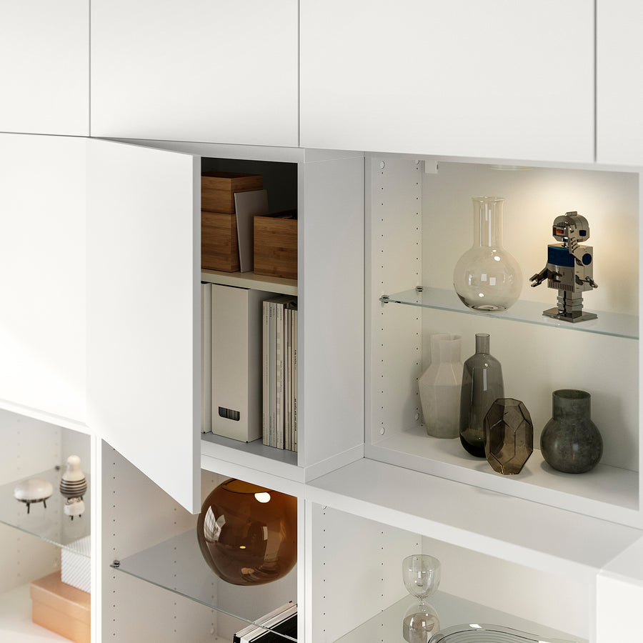 BESTÅ storage combination with doors, white/Lappviken white, 240x42x231 cm