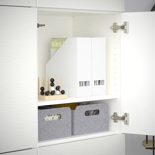 BESTÅ storage combination with doors, white/Laxviken white, 120x42x193 cm