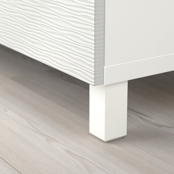 BESTÅ storage combination with doors, white/Laxviken/Stubbarp white, 180x42x74 cm