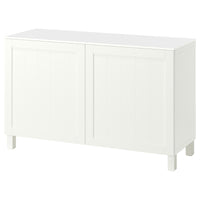 BESTÅ storage combination with doors, white/Pipmakare white, 120x42x75 cm