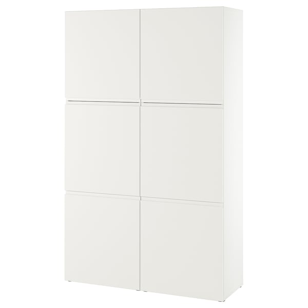 BESTÅ storage combination with doors, white/Västerviken white, 120x42x193 cm