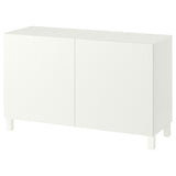 BESTÅ storage combination with doors, Förvaltare white/Stubbarp white, 120x42x74 cm