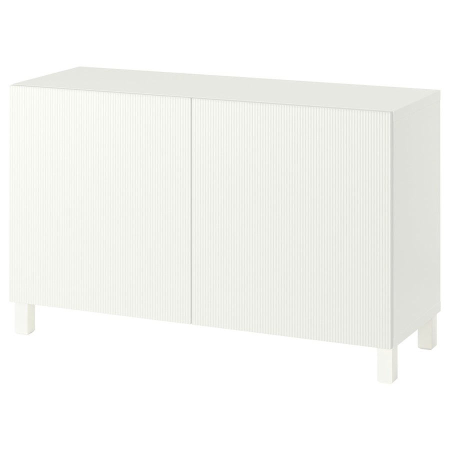 BESTÅ storage combination with doors, Förvaltare white/Stubbarp white, 120x74x42 cm