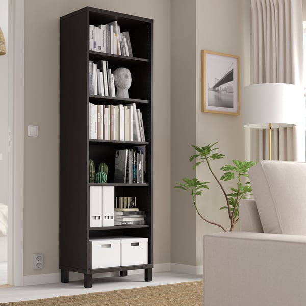 BESTÅ cabinet unit, black-brown, 60x40x202 cm