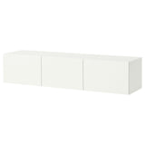 BESTÅ TV bench with doors, white/Förvaltare white, 180x42x38 cm