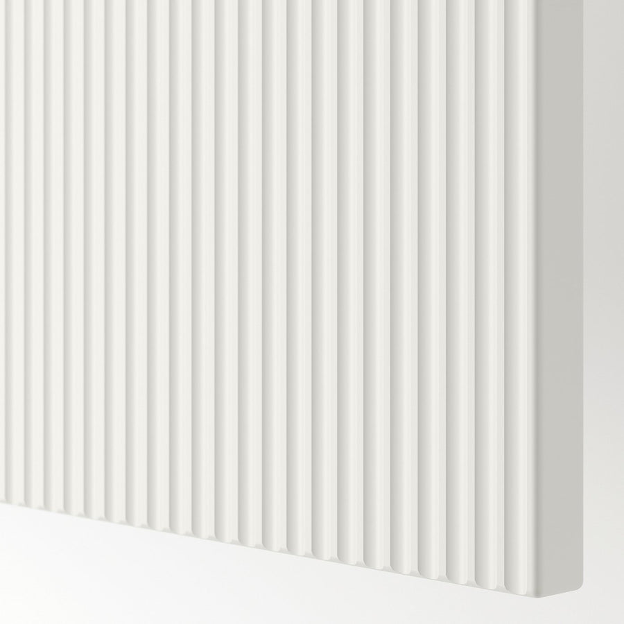 BESTÅ TV bench with doors, white/Förvaltare white, 120x42x74 cm
