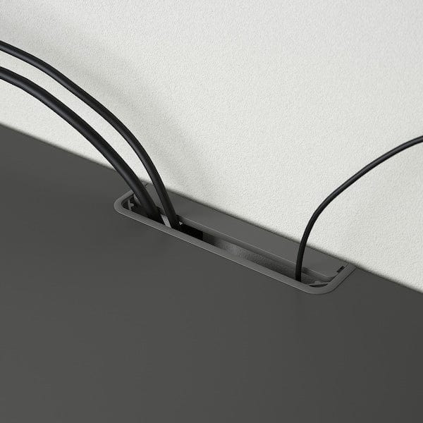 Ikea BESTÅ - TV bench with doors, dark grey/Lappviken/Stubbarp dark grey, 120x42x48 cm