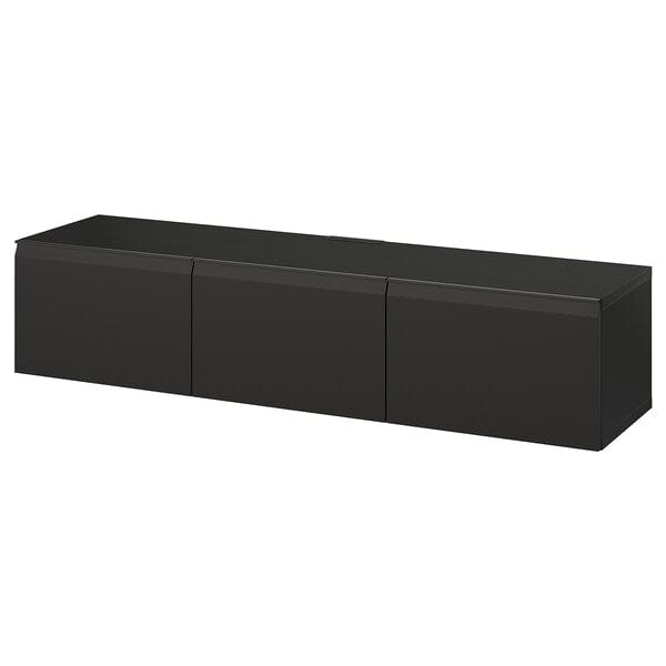 Ikea BESTÅ - TV bench with doors, black-brown Hammarsmed/anthracite, 180x42x38 cm