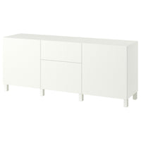 BESTÅ storage combination with drawers, Förvaltare white/Stubbarp white, 51x74x32.5 cm