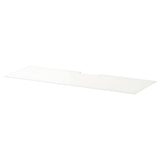 BESTÅ top panel for TV, glass/white, 120x40 cm