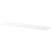 BESTÅ top panel for TV, glass/white, 180x40 cm