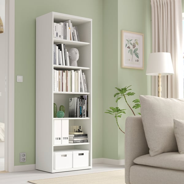 BESTÅ shelving unit, with 5 shelves/white, 60x40x193 cm