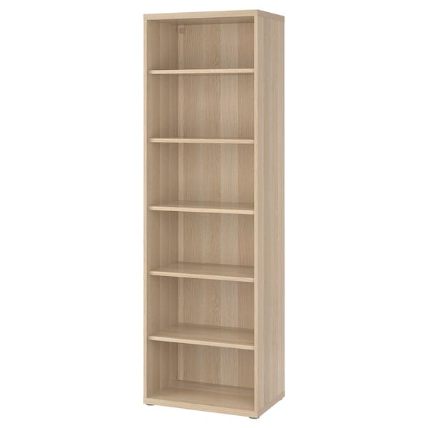 Ikea BESTÅ - Shelving unit, with 5 shelves/white stained oak effect, 60x40x193 cm