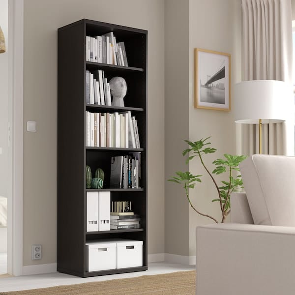 Ikea BESTÅ - Shelving unit, with 5 shelves/black-brown, 60x40x193 cm